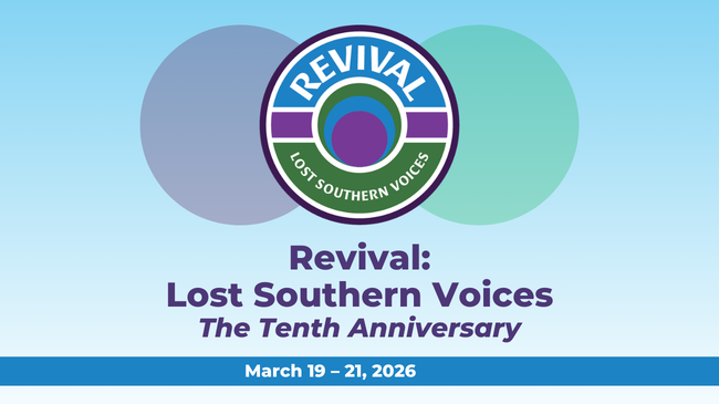 Tenth Annual Revival: Lost Southern Voices festival on March 19 - 21 at Decatur Library